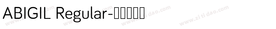 ABIGIL Regular字体转换